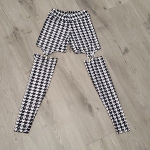 Funky white/black pants